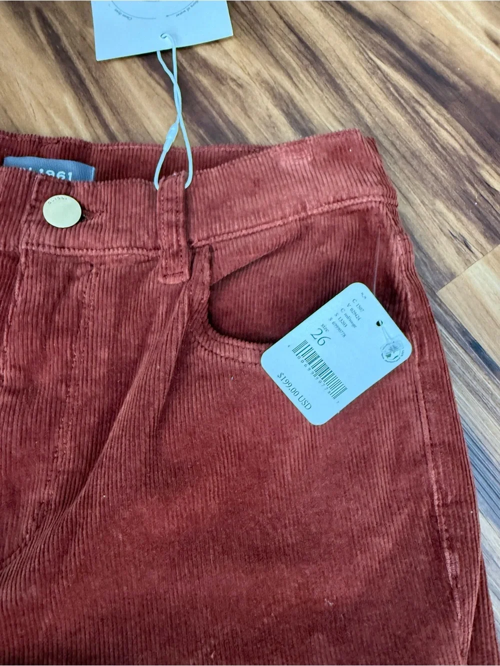 ✨ New - DL 1962 Bridget Corduroy Crop Flare Pants - Size 26 ✨